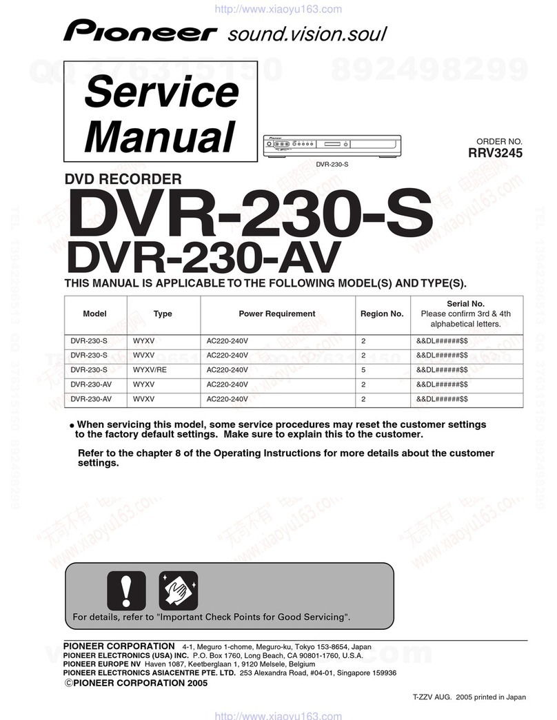 Pioneer DVR-230-AV User manual