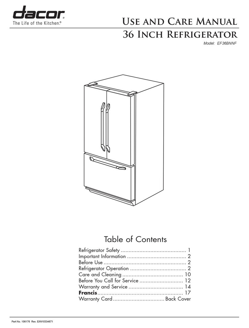 Dacor EF36BNNF Series User manual