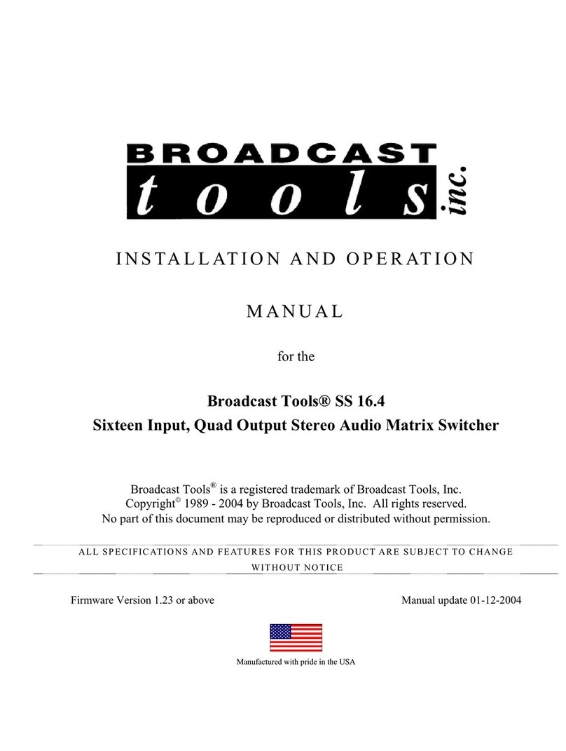 Broadcast Tools SS 16.4 User manual