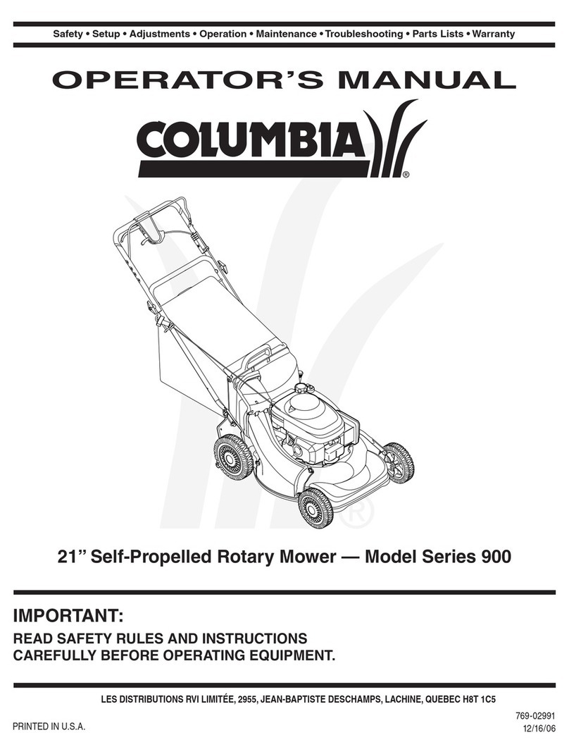 Columbia series 900 User manual