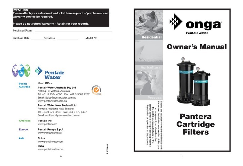 onga PCF60 owner's manual