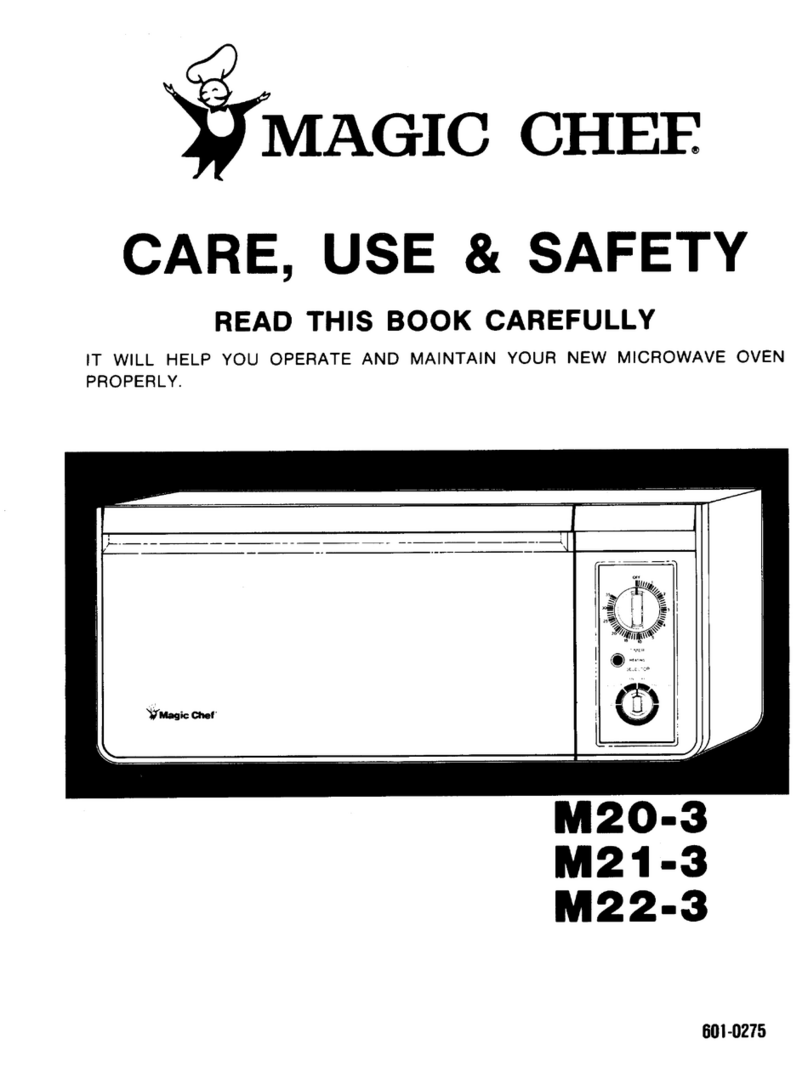 Magic Chef M20-3 Care, use and safety instructions
