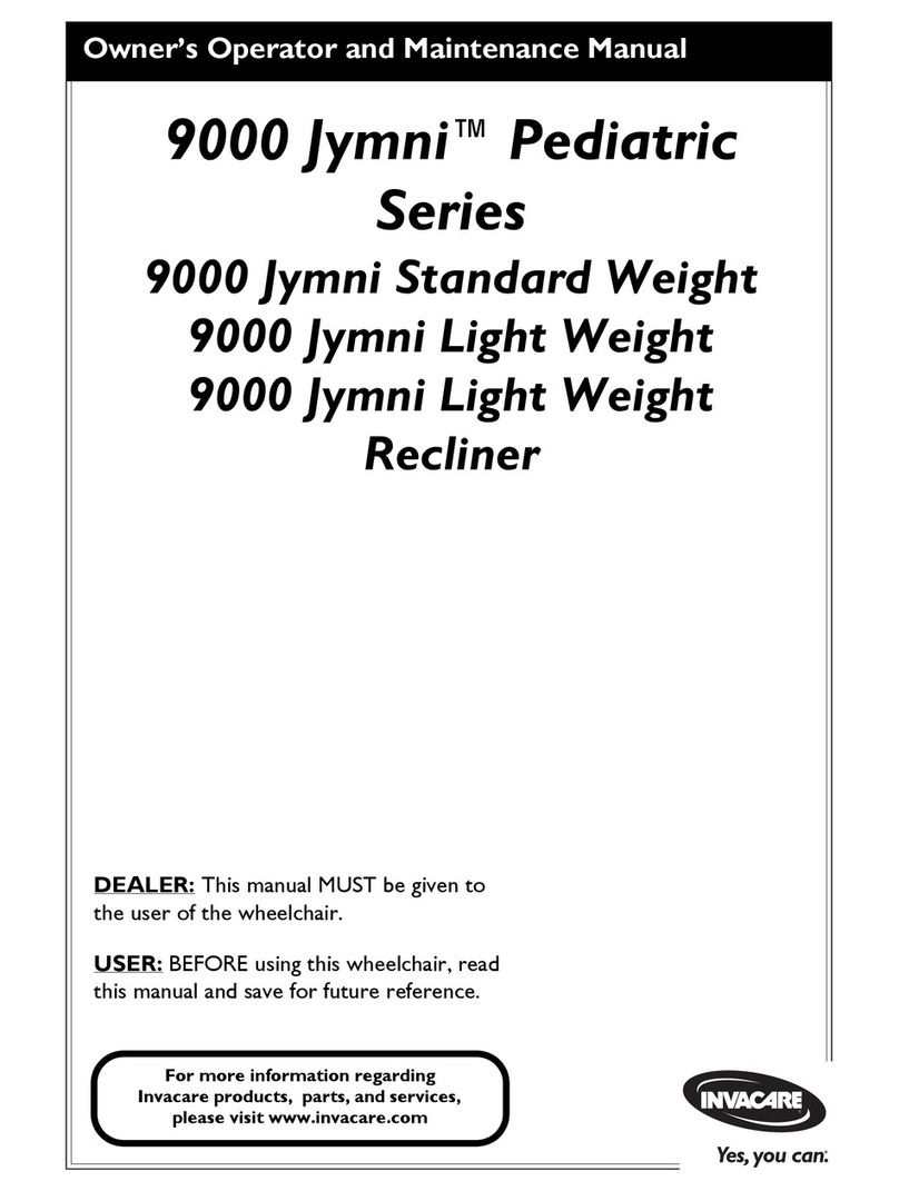 Invacare 9000 jymni Series User manual Invacare 9000 jymni Series User manual