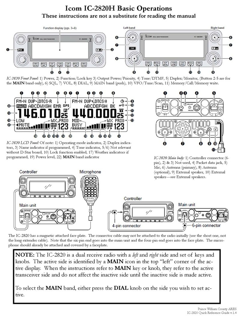 Icom IC-2820H Assembly instructions