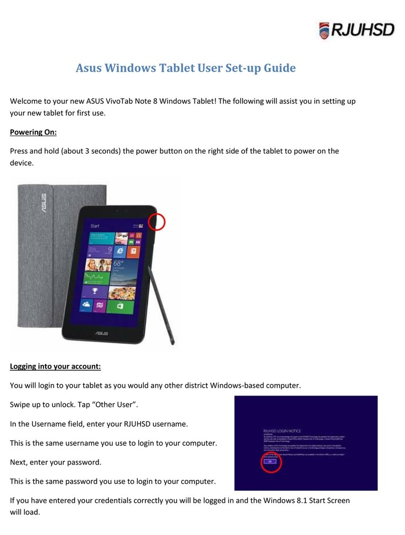 Asus VivoTab Note 8 User manual Asus VivoTab Note 8 User manual