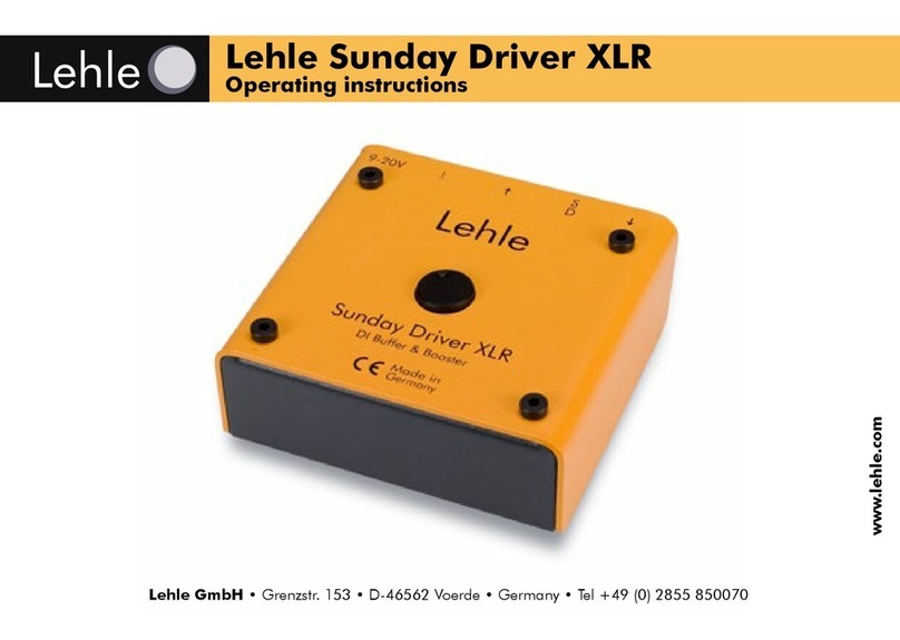 Lehle Sunday Driver XLR User manual