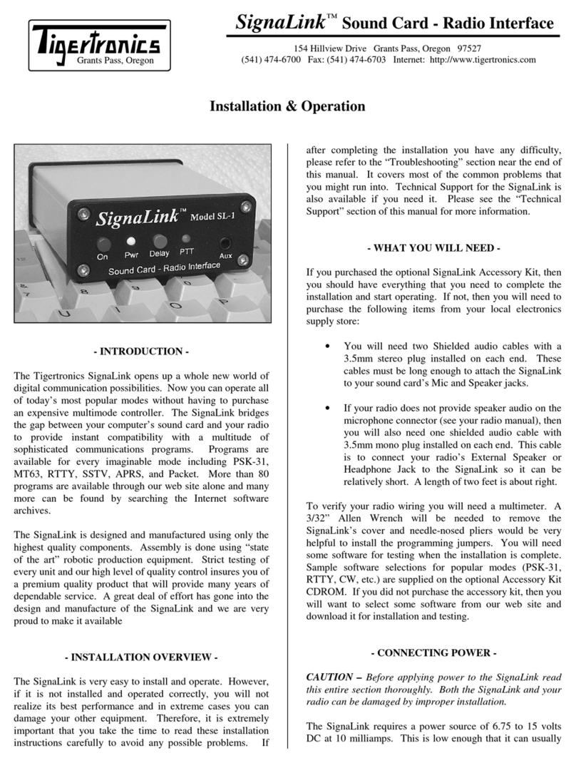 Tigertronics SignaLink Installation & operation