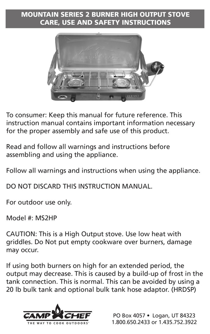 Camp Chef Mountain MS2HP Care, use and safety instructions