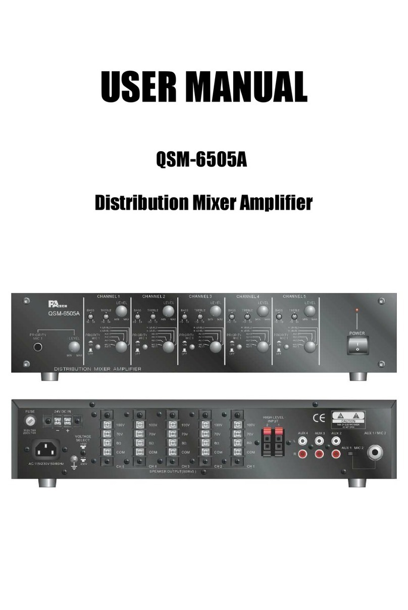PA Tech QSM-6505A user manual