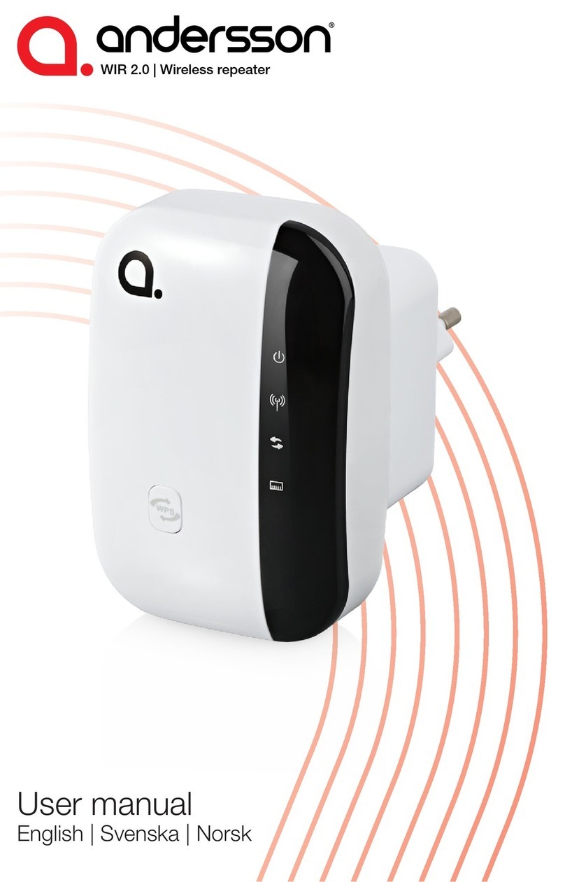 Andersson WIR 2.0 Wireless repeater User manual