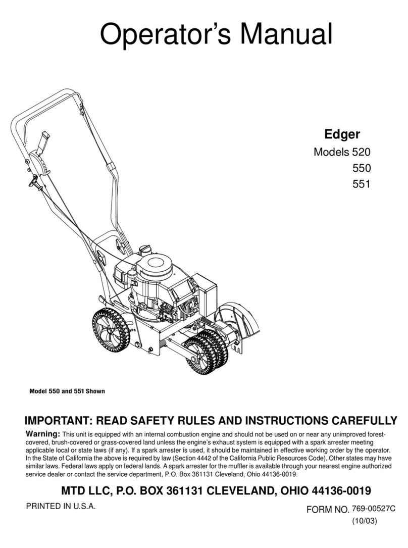 MTD Edger 520 User manual