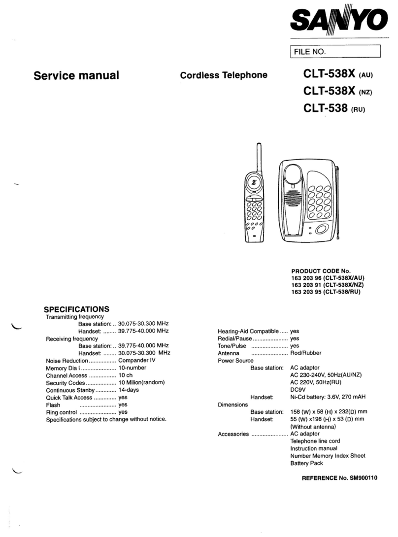 Sanyo CLT-538 User manual Sanyo CLT-538 User manual