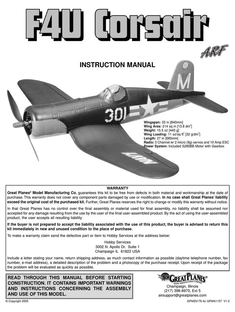 GREAT PLANES F4U Corsair instruction manual