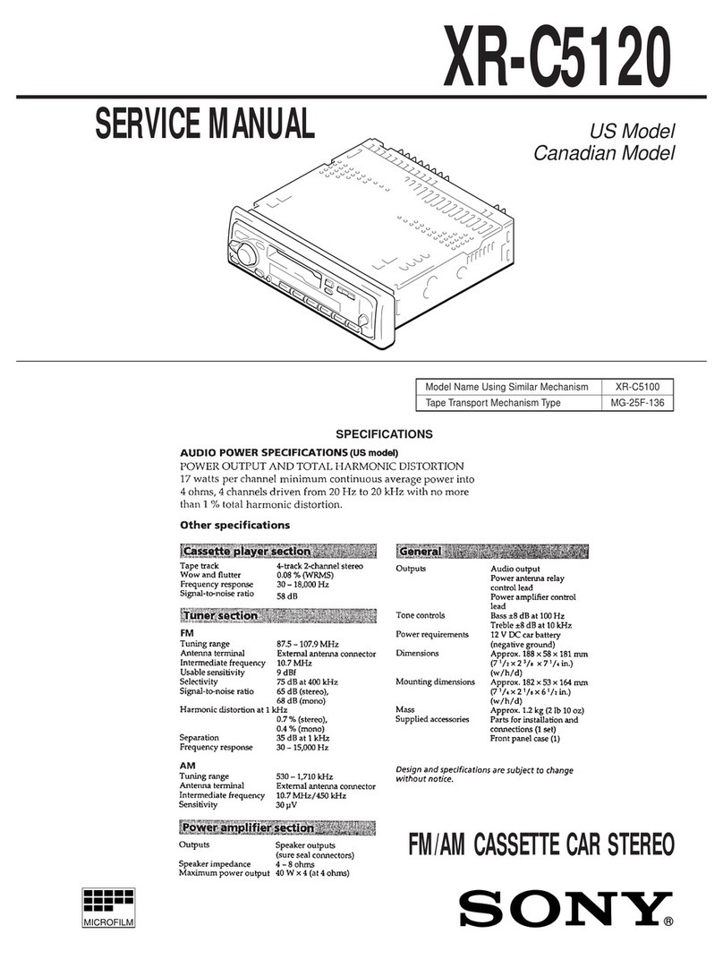 Sony FM/AM CASSETTE XR-C5120 Service manual