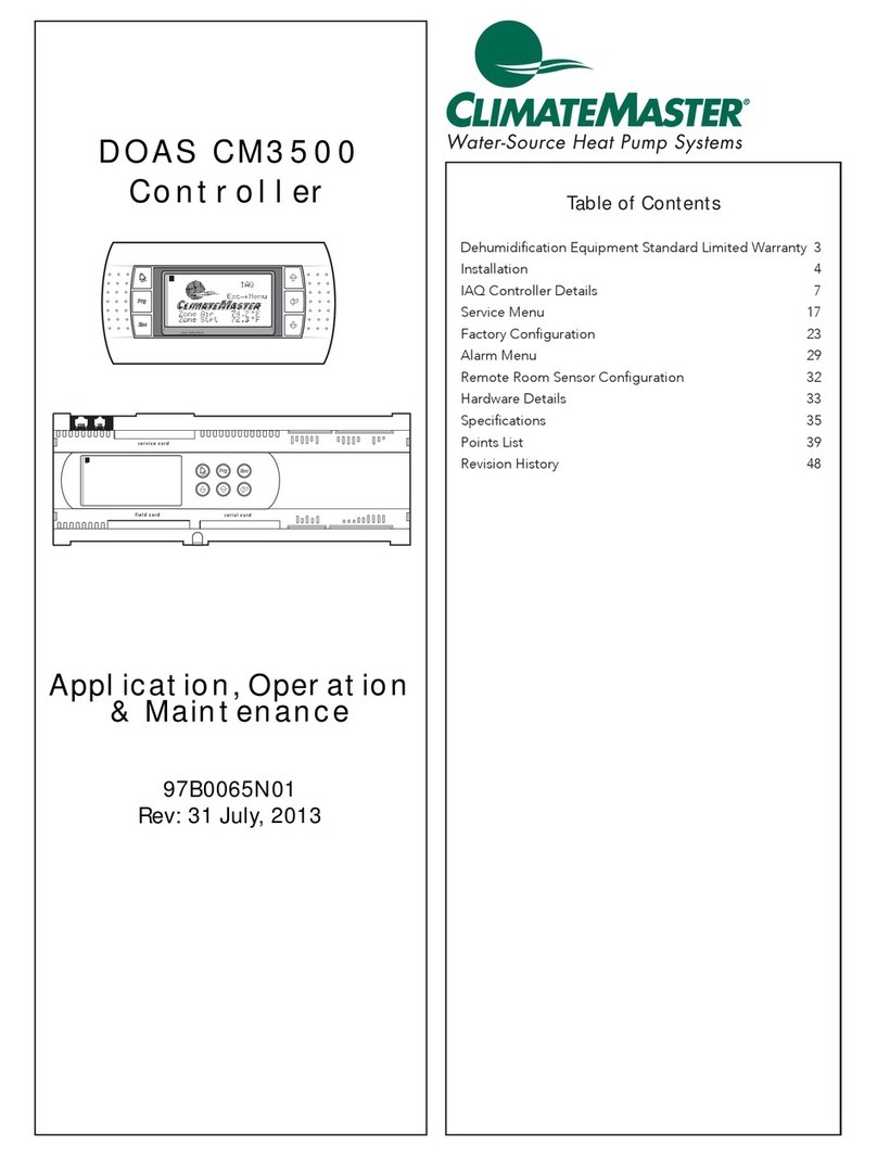 ClimateMaster DOAS CM3500 Operating & maintenance instructions
