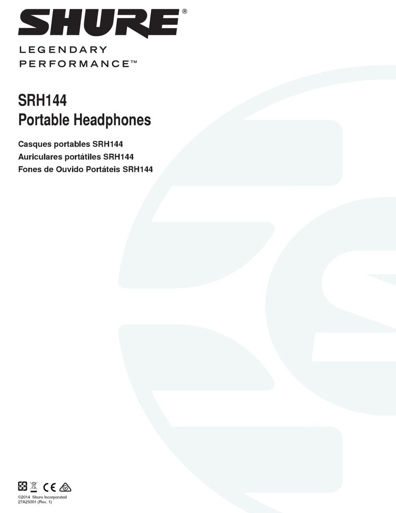 Shure SRH144 User manual