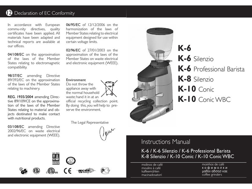 La Marzocco K-6 User manual