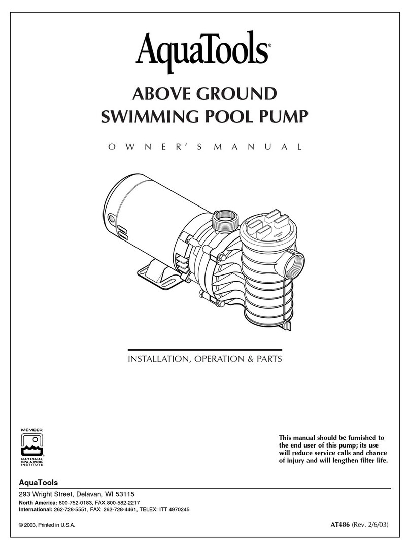 AquaTools ABOVE GROUND owner's manual
