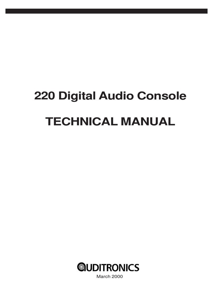 Auditronics 220 Digital Audio Console User manual