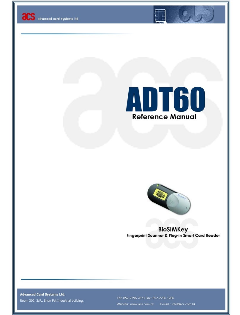 ACS ADT60 BioSIMKey User manual