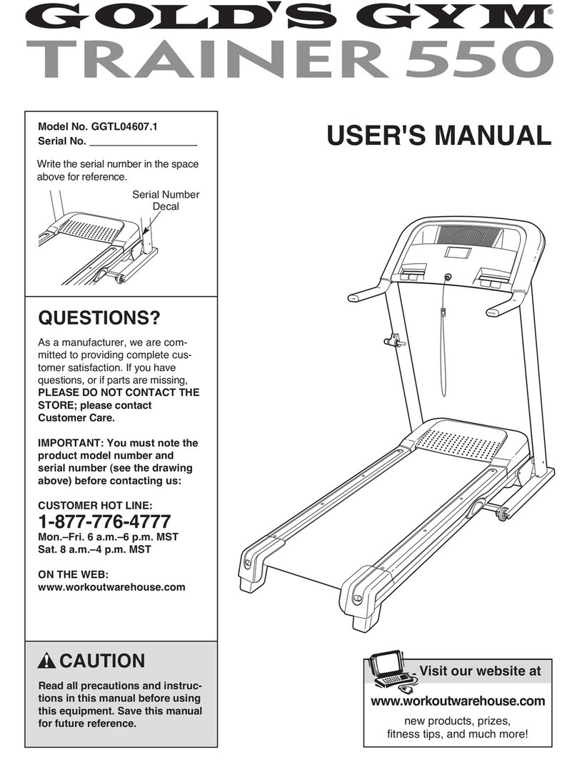 Gold's Gym Trainer 550 user manual