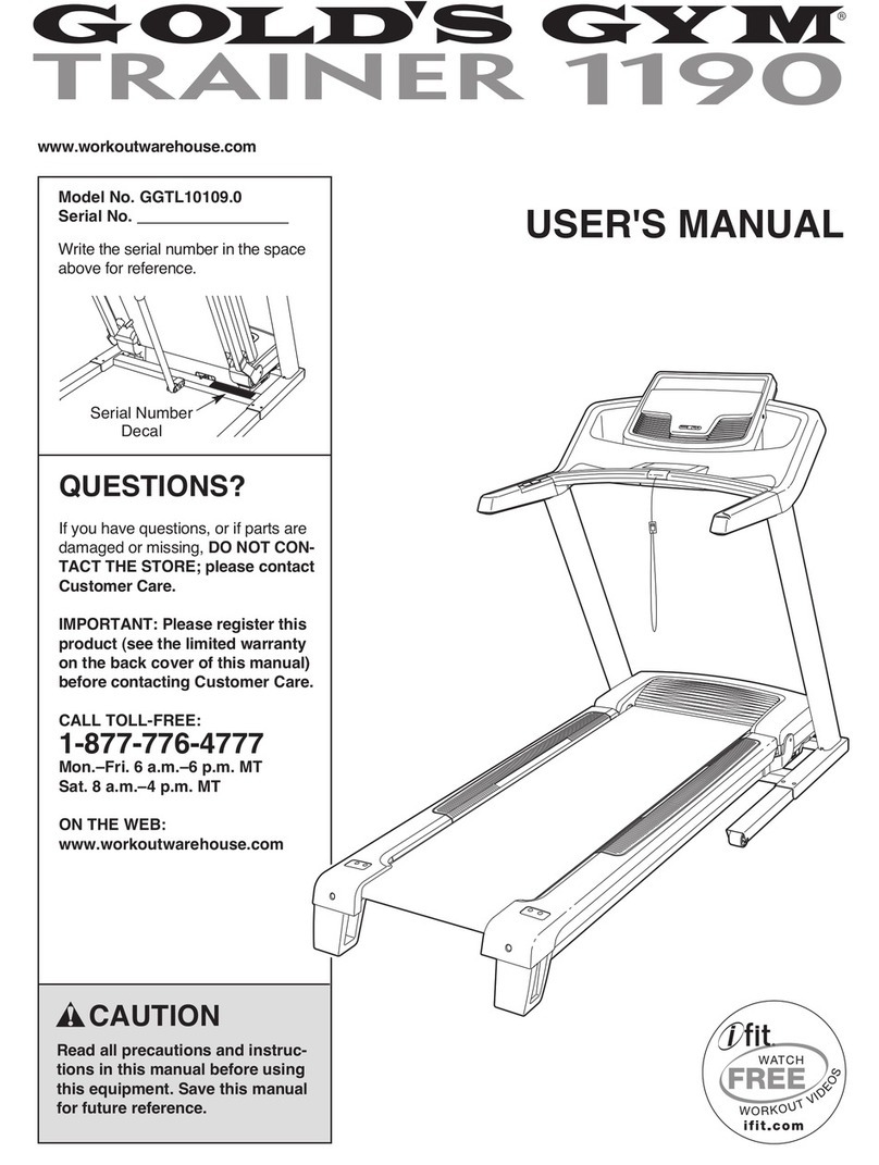 Gold's Gym TRAINER 1190 user manual