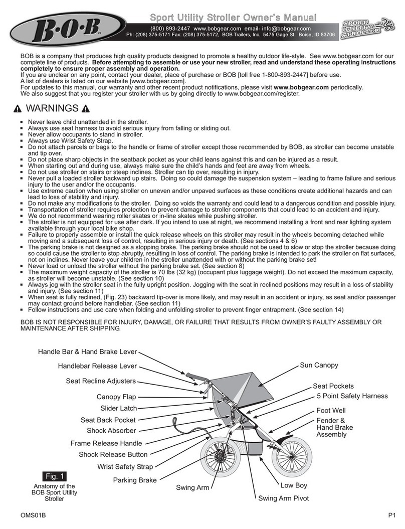 BOB SPORT UTILITY STROLLER owner's manual