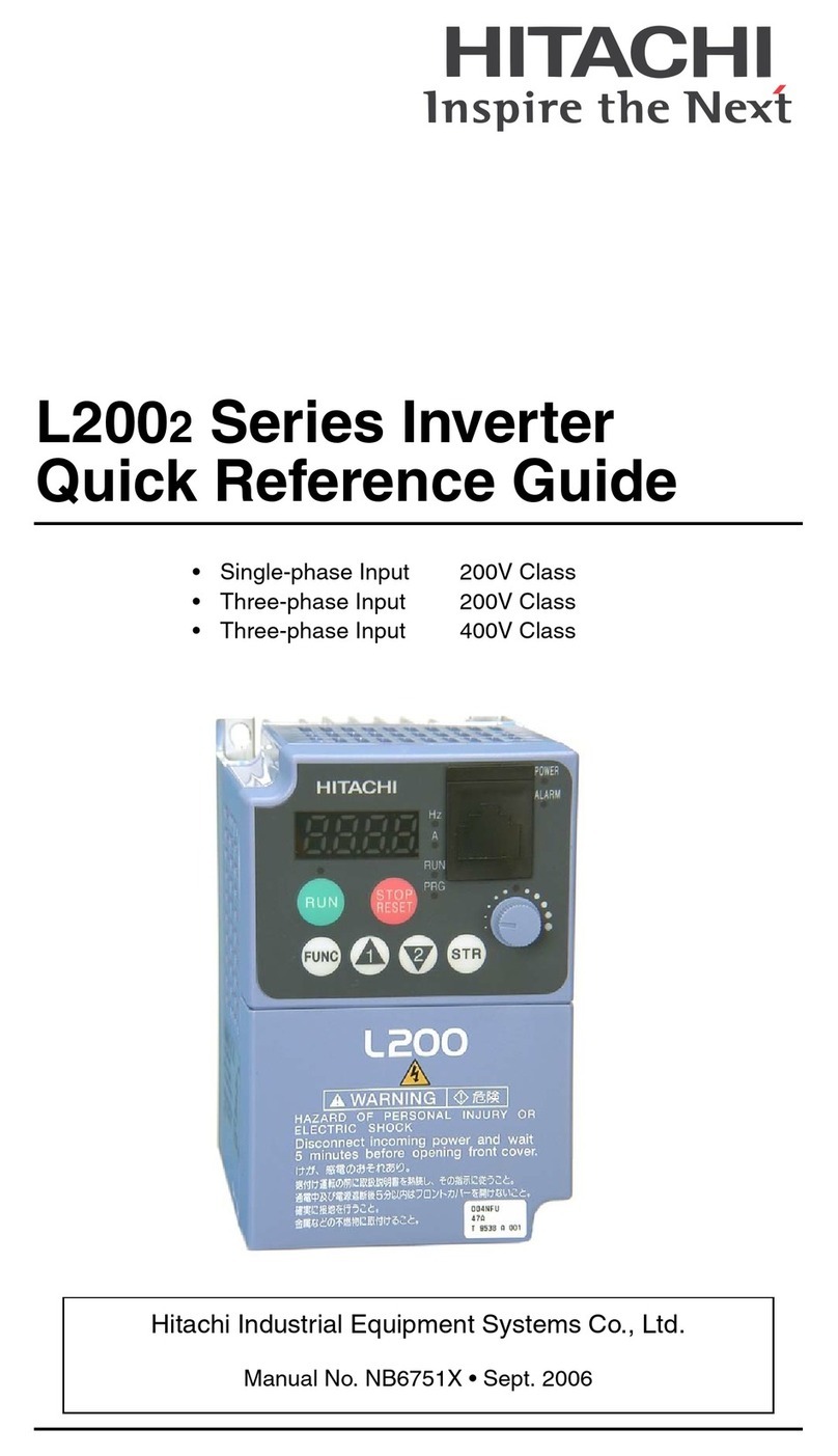 Hitachi L2002 Quick reference guide
