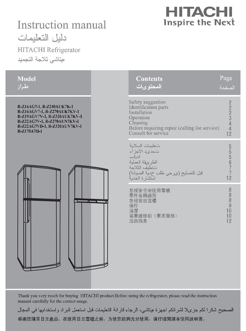 Hitachi R-Z16AG7-1 User manual Hitachi R-Z16AG7-1 User manual