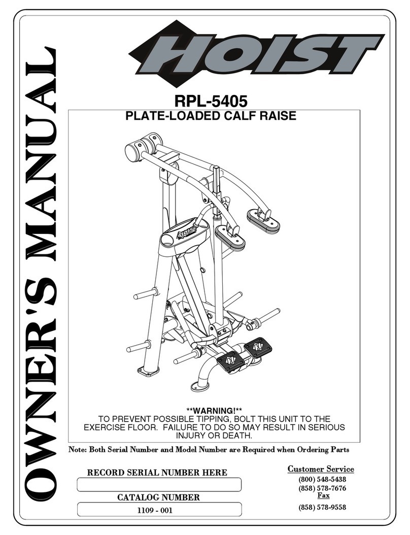 Hoist Fitness RPL-5405 owner's manual