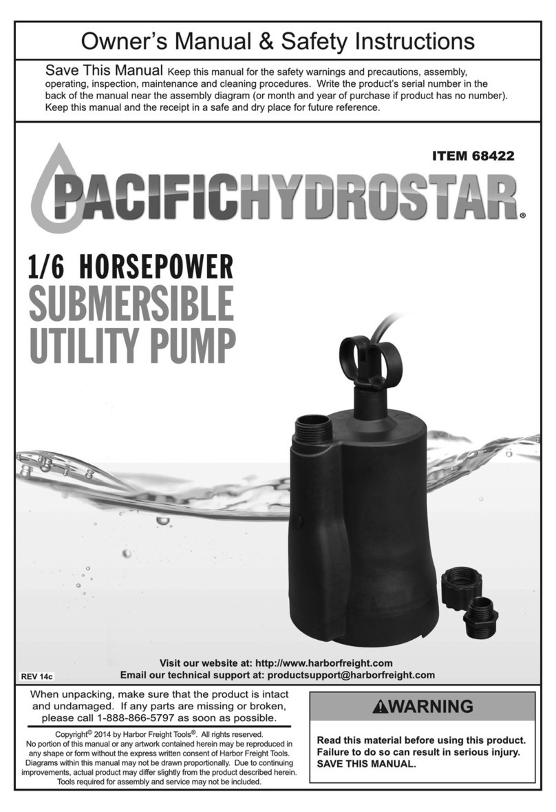 Harbor Freight Tools Pacific Hydrostar 68422 Owner's manual & safety instructions Harbor Freight Tools Pacific Hydrostar 68422 Owner's manual & safety instructions