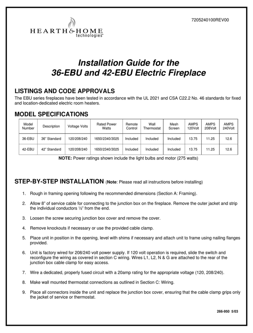 Hearth and Home Technologies 36-EBU User manual Hearth and Home Technologies 36-EBU User manual