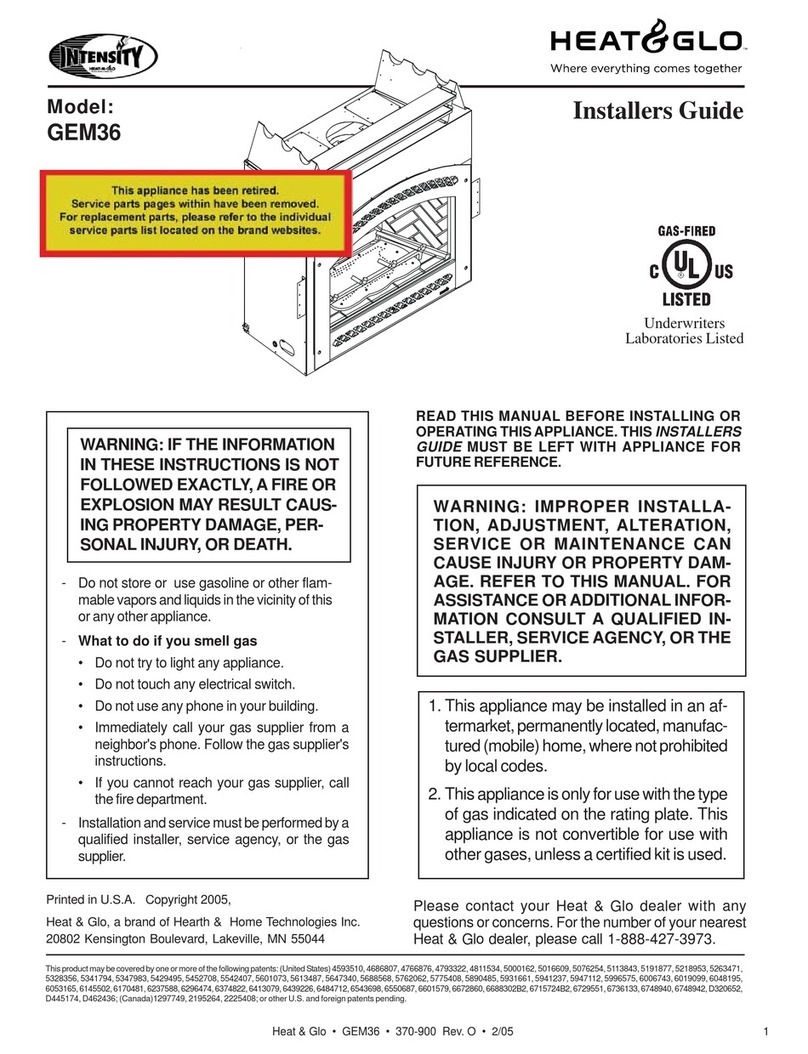 Heat & Glo GEM36 Assembly instructions