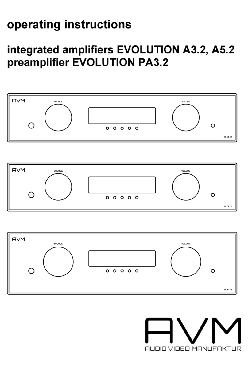 AVM EVOLUTION PA3.2 User manual