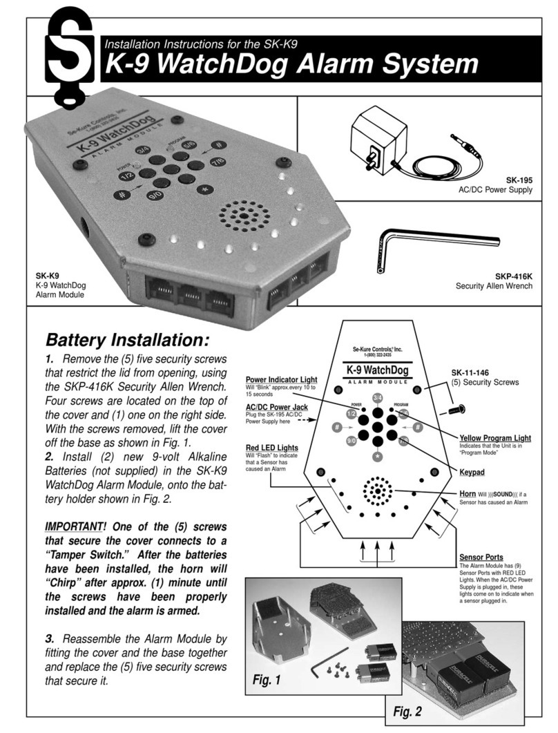 Se-Kure Controls K-9 WatchDog installation instructions