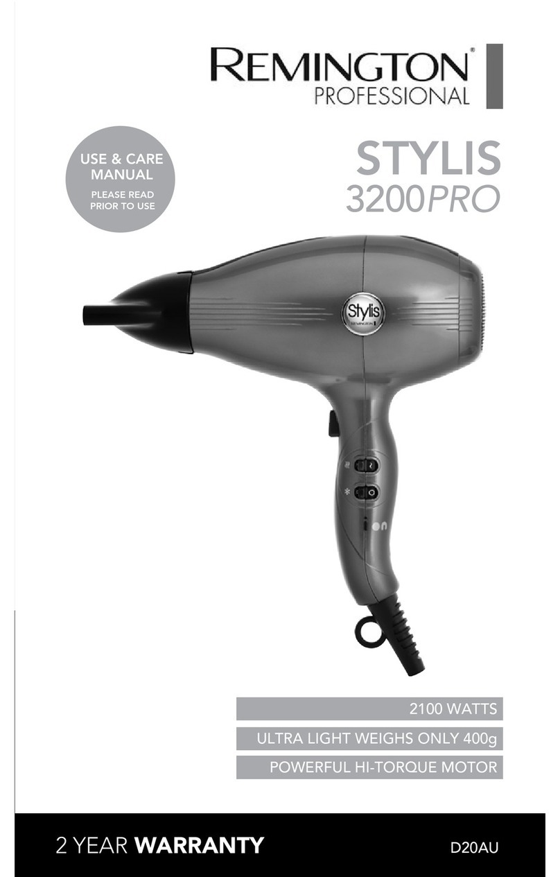 Remington STYLIS 3200PRO D20AU user guide