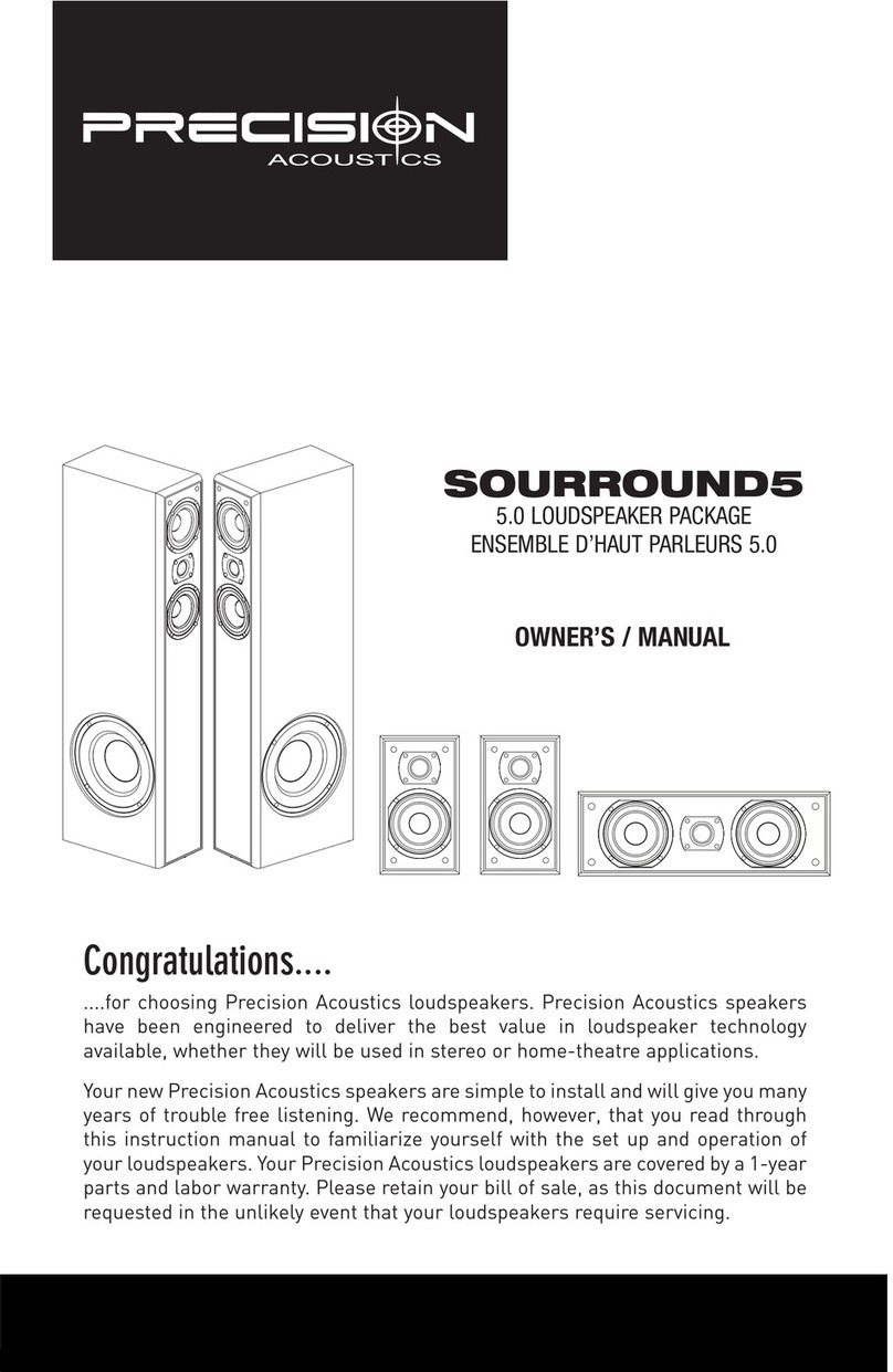 Precision SOURROUND5 owner's manual