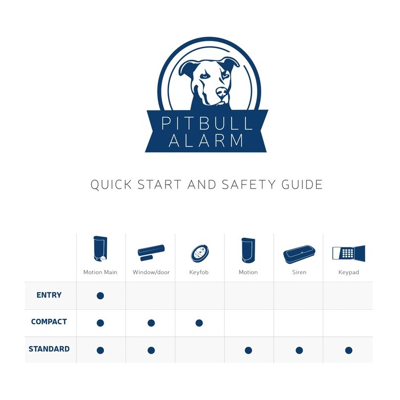 PITBULL ALARM Security System Quick start and safety guide