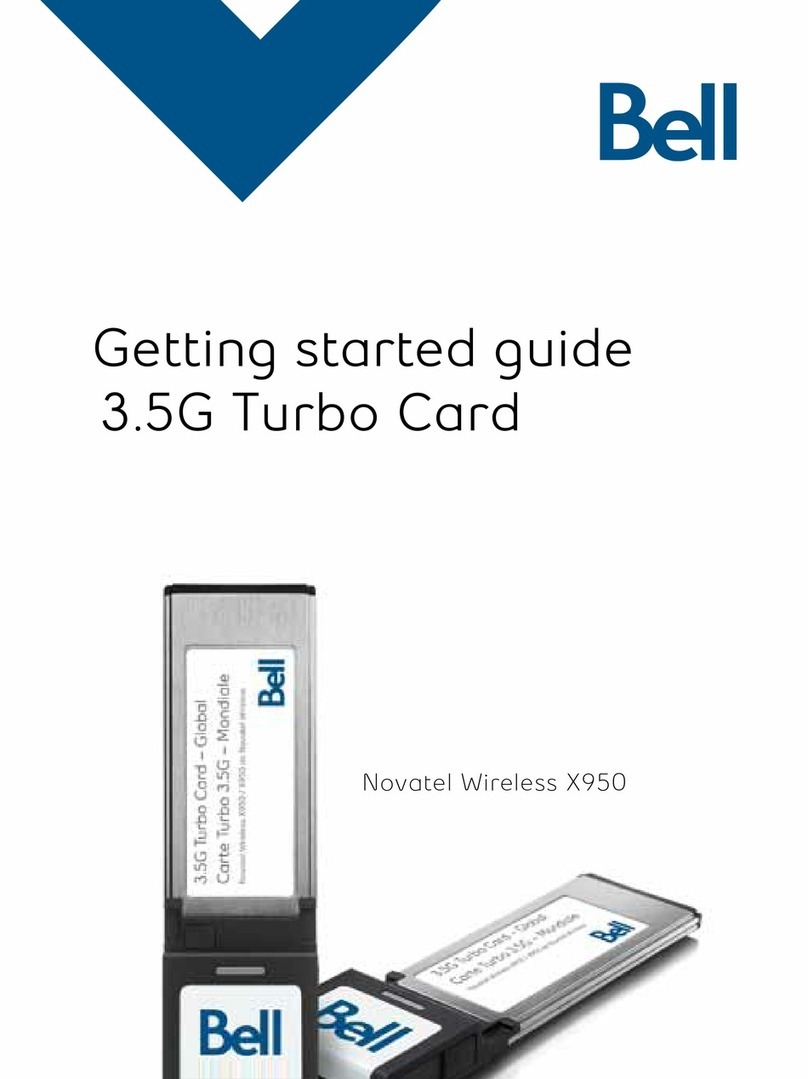 Bell Novatel Wireless X950 Getting started guide