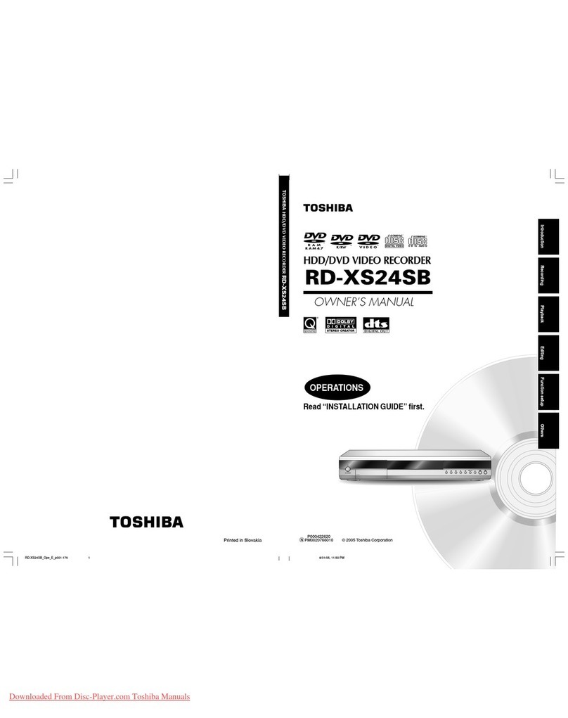 Toshiba RD-XS24SB User manual
