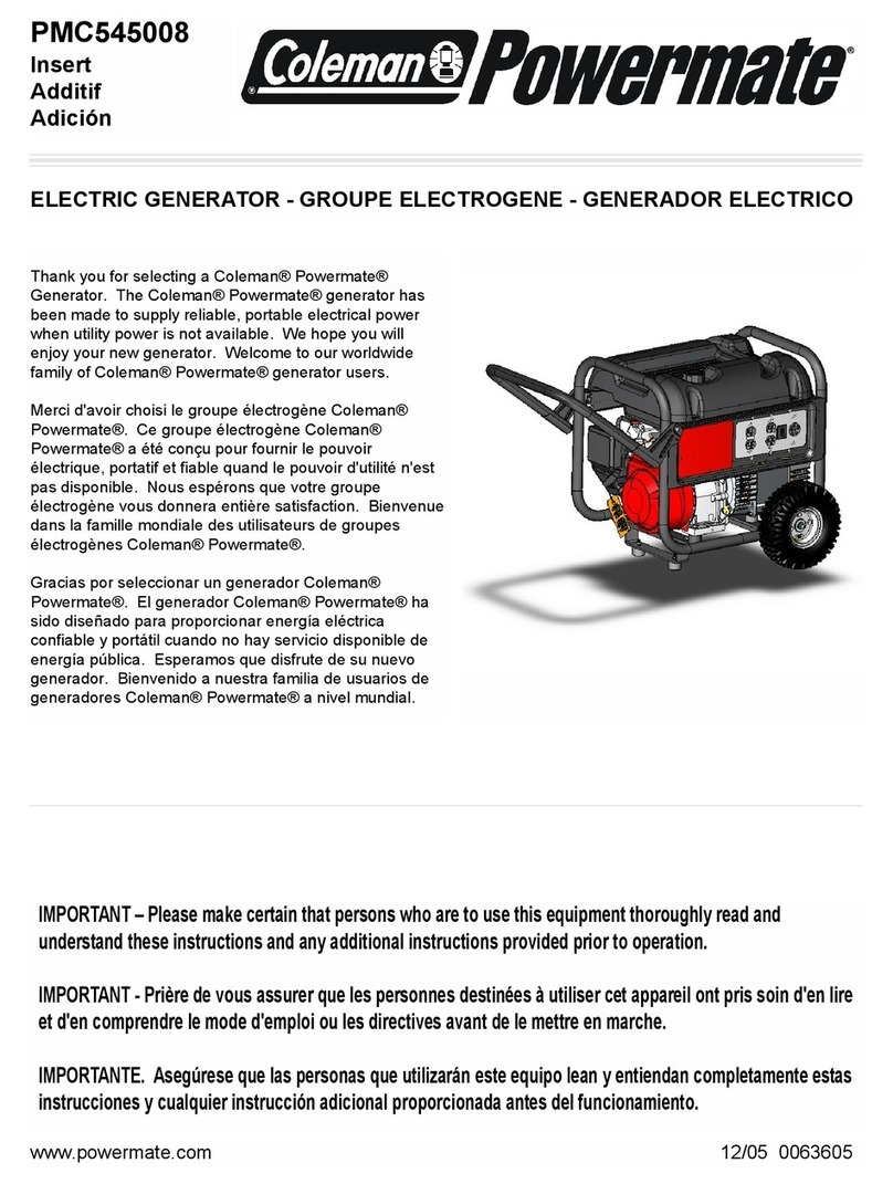 Coleman Powermate PMC545008 User manual
