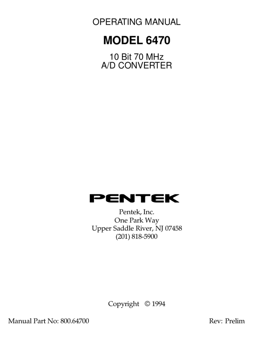 Pentek 6470 operating manual