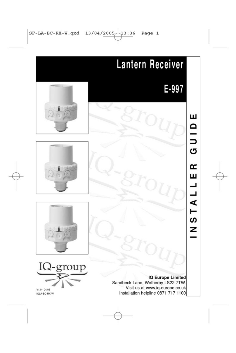 IQ-group E-997 Installer's guide