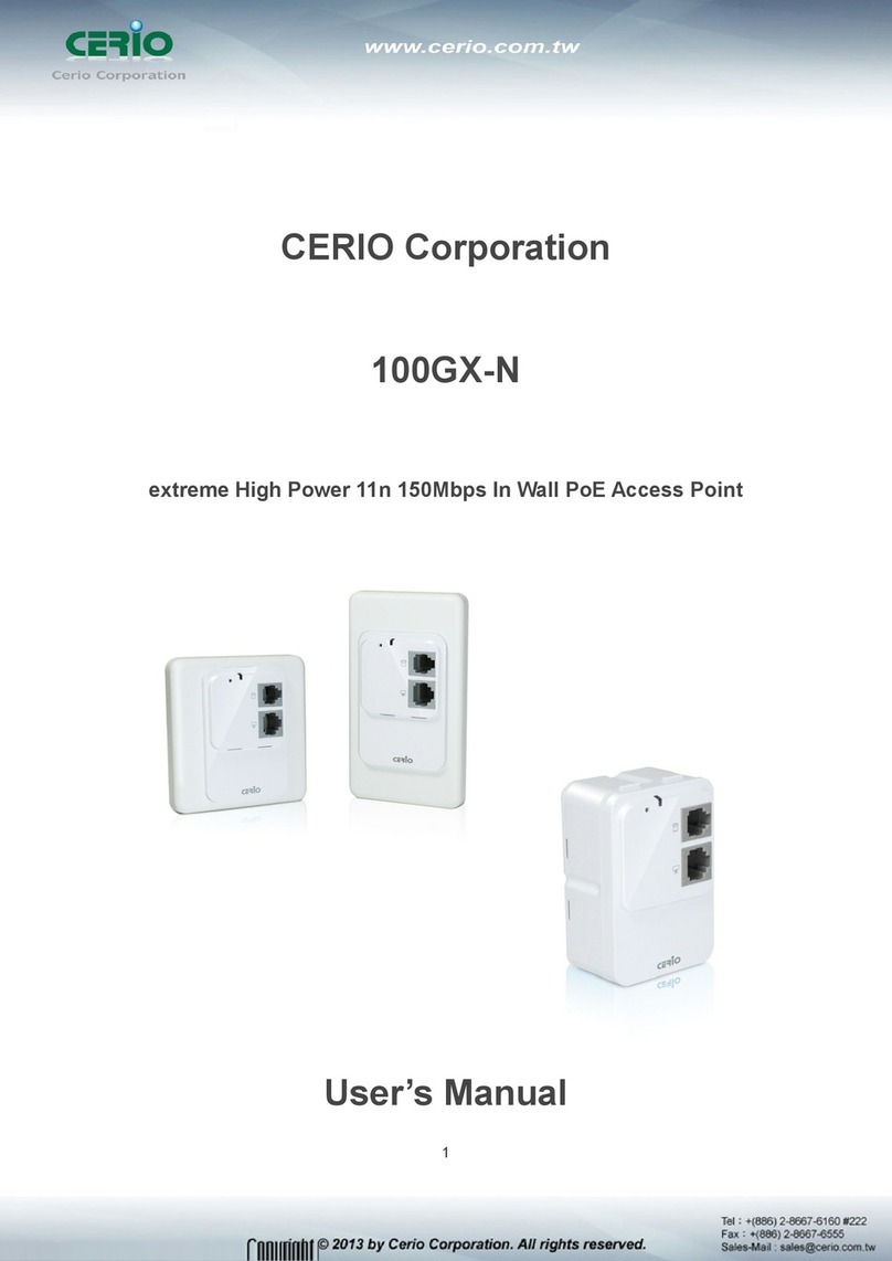 Cerio 100GX-N User manual Cerio 100GX-N User manual