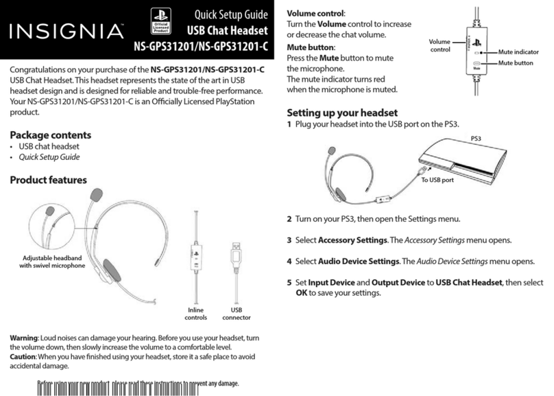 Insignia NS-GPS31201 Quick setup guide