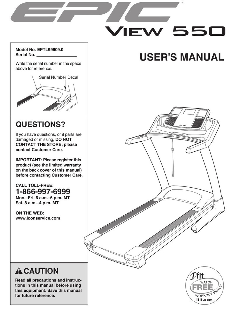 Epic Fitness View 550 user manual