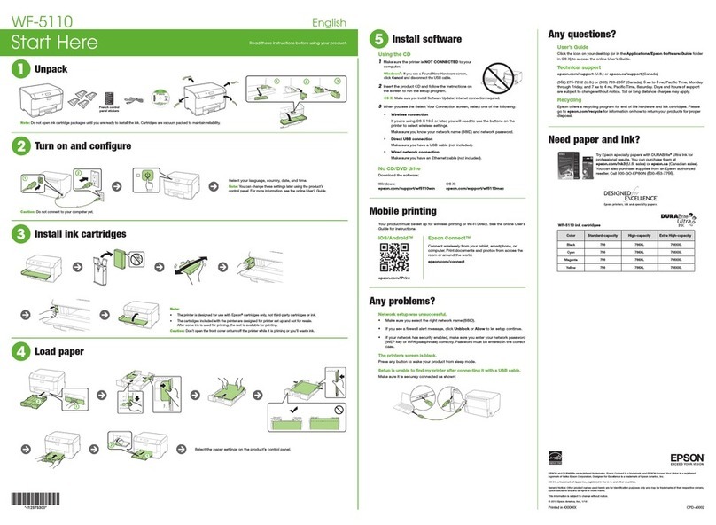 Epson WF-5110 User manual