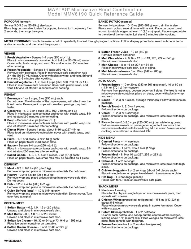 Maytag MMV6190 User manual