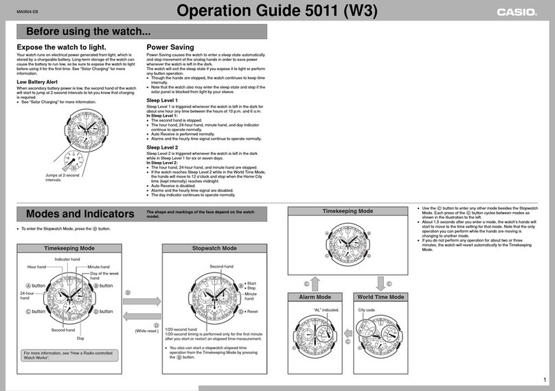 Casio 5011 (W3) Operation guide
