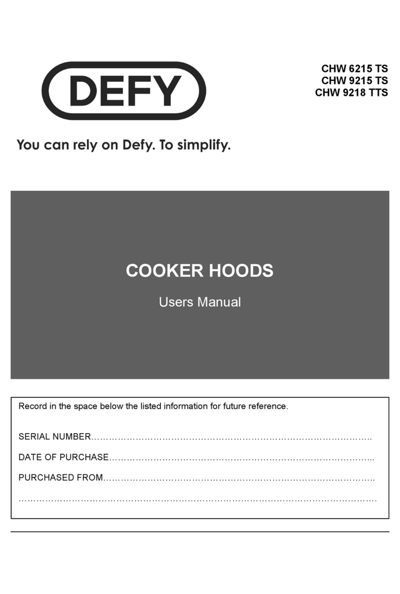 Defy CHW 6215 TS User manual